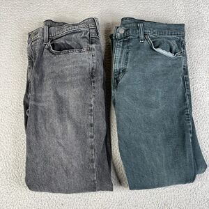 Lot of 2 Levi's 511 Jeans Blue Mens 34x30 Blue Black Light Wash Slim Fit Bundle